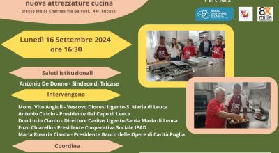 A TRICASE INAUGURAZIONE DELLE NUOVE ATTREZZATURE DELLA CUCINA DELLA LOCAND...