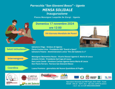 INAUGURAZIONE DELLA MENSA SOLIDALE DELLA PARROCCHIA “SAN GIOVANNI BOSCO...